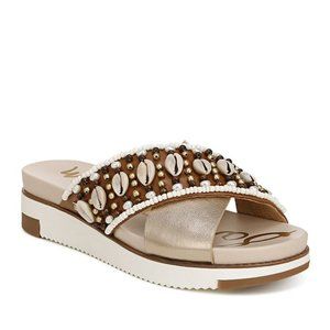 Sam Edelman Audrea Seashell Crossband Sandals 8